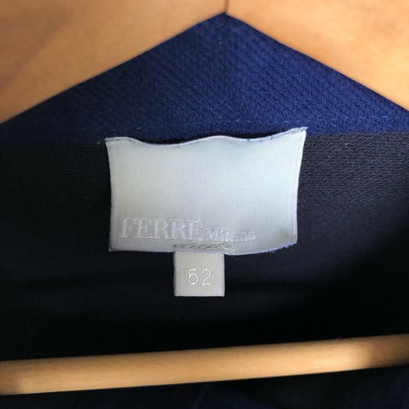 Ferré Milano Italian Designer Black Blue &Red Polo - Picture 3 of 7